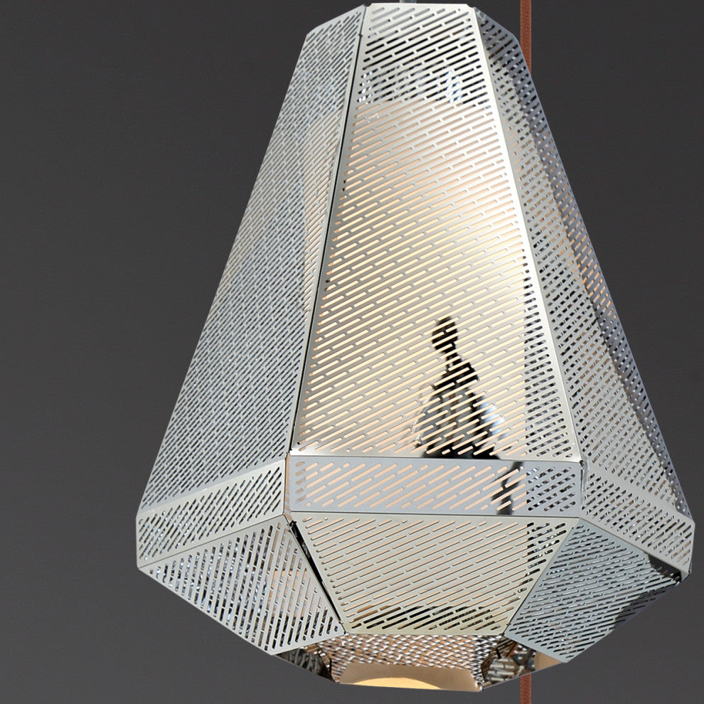 Recinto 1 Light Large Pendant Chrome Finish