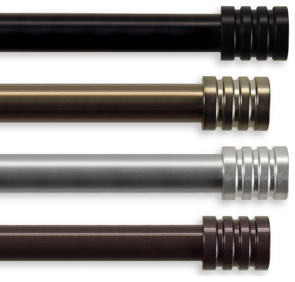 Tim 13/16" Diameter Curtain Rod, Cocoa, 18-28"