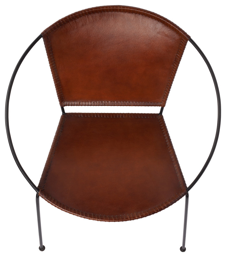 Butler Milo Leather Accent Chair, White