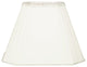 Rectangle Empire Lampshade, Pleated Cut Corners, White, 12"