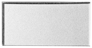 Forever 3"x6" Straight Edge Glass Subway Tile,Glossy Silver, Piece