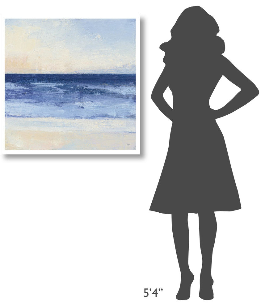 "True Blue Ocean II" Digital Paper Print by Julia Purinton, 32"x32"