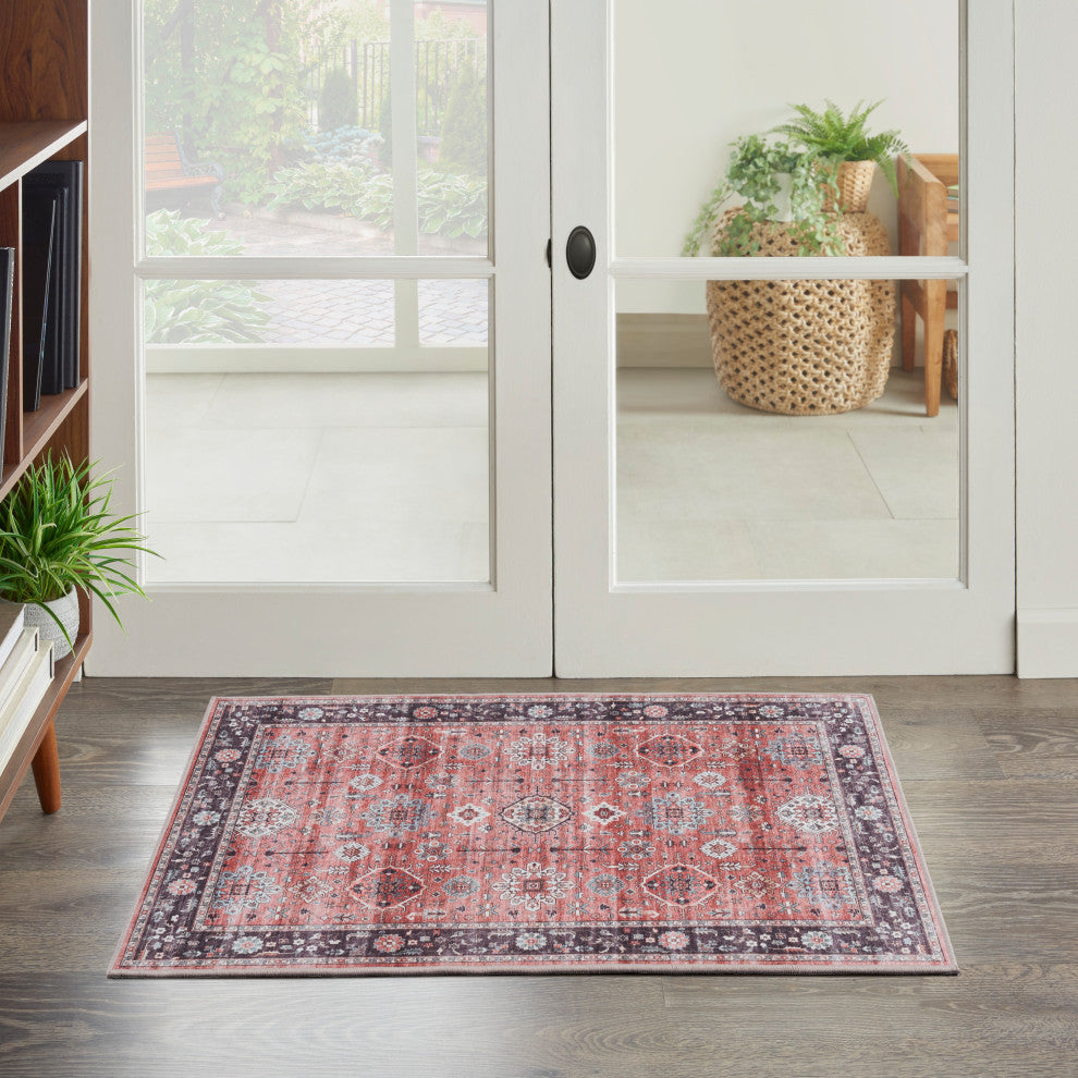 Nourison Fulton 2' x 3' Rust Vintage Indoor Rug