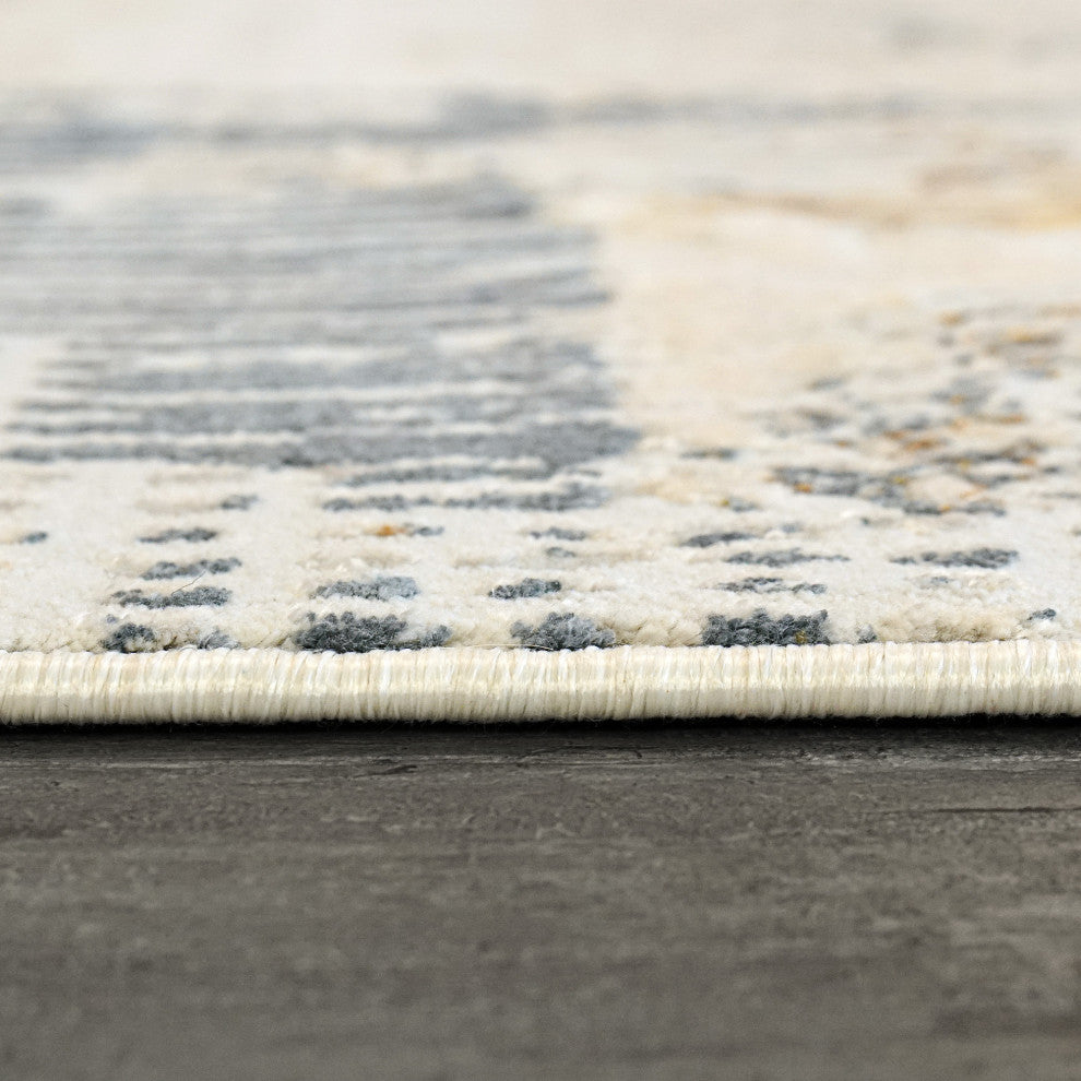 Dynamic Rugs Elixir Polyester Area Rug 5167-897 Taupe/Gray/Navy/Gold, 6x9