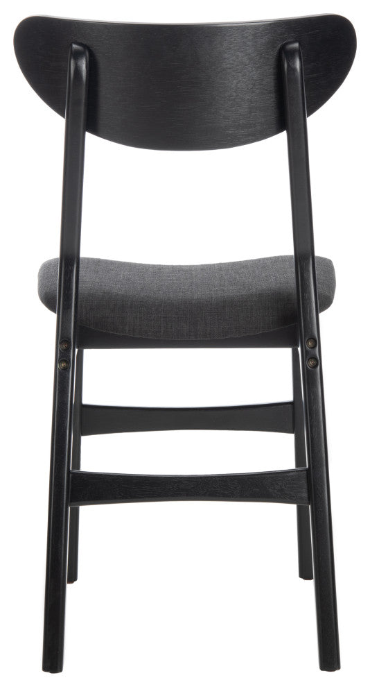Safavieh Lucca Retro Dining Chair, Set of 2, Black/Black