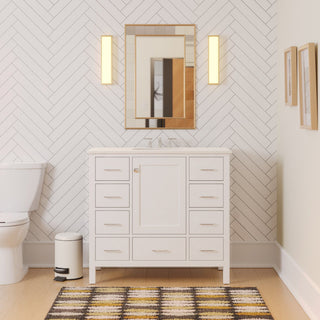 Horizon 42" Bathroom Vanity, White, Engineered White