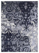 Hand Knotted Silk Area Rug Abstract Gray White