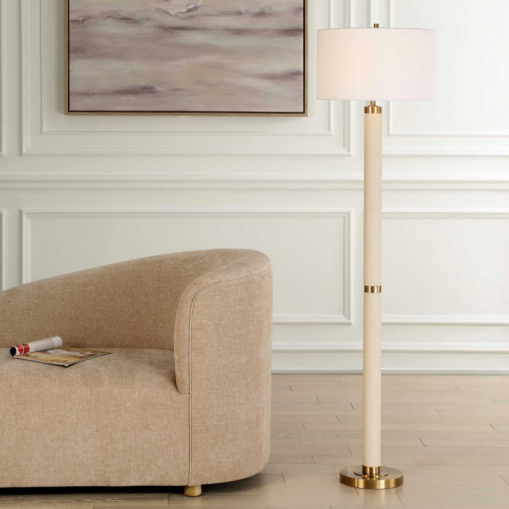 Uttermost Wessex White Floor Lamp