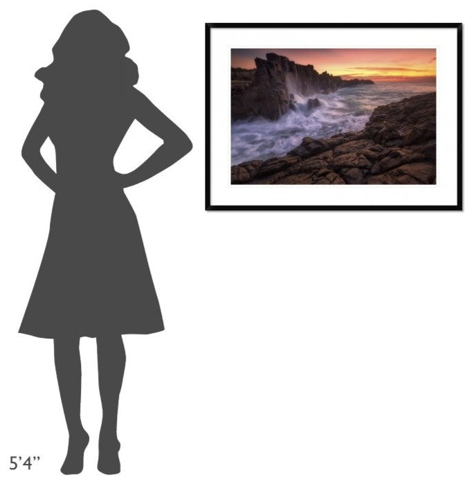 "Wall By The Sea" Framed Digital Print by Joshua Zhang, 38"x28"
