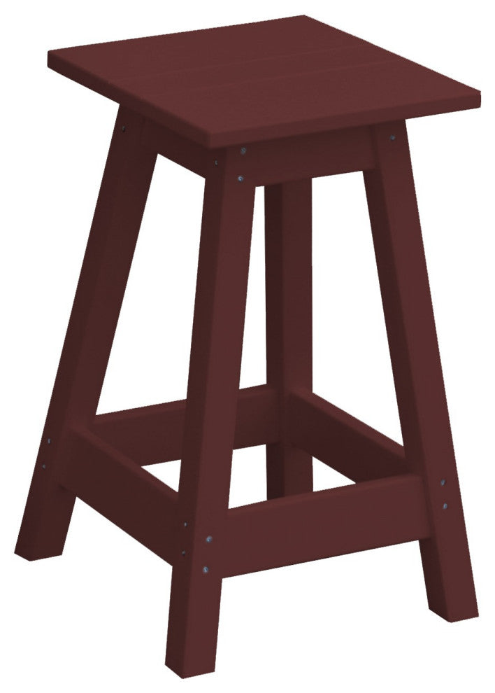 Poly Lumber Bar Stool, Cherrywood, Dining Height, Square