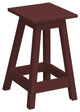 Poly Lumber Bar Stool, Cherrywood, Dining Height, Square