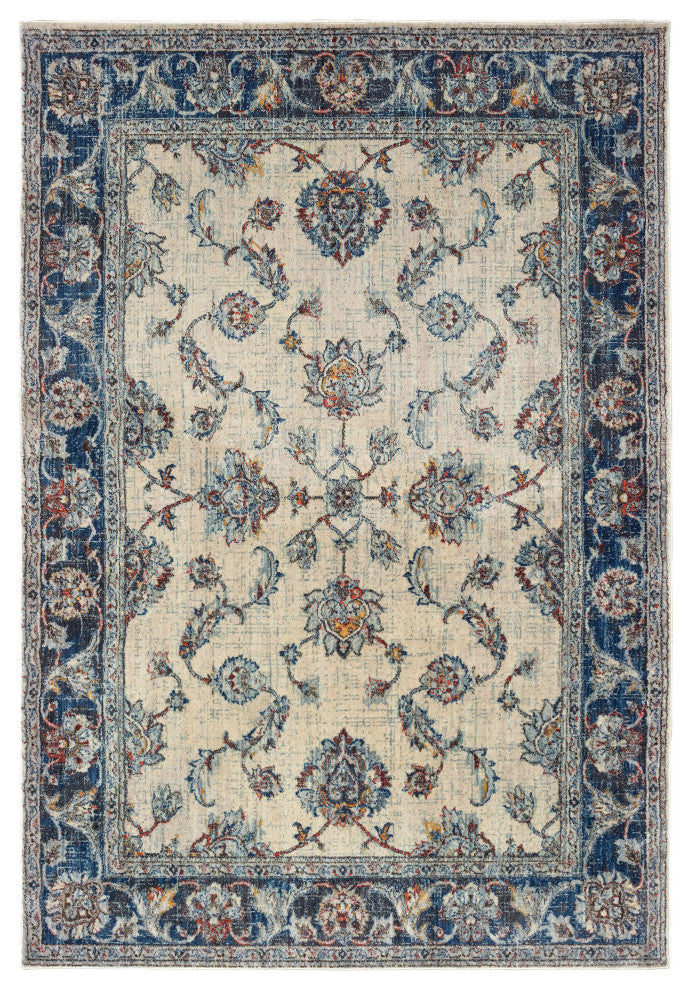 Oriental Weavers Pandora Ivory/ Blue Oriental Indoor Area Rug 6'7"X9'6"