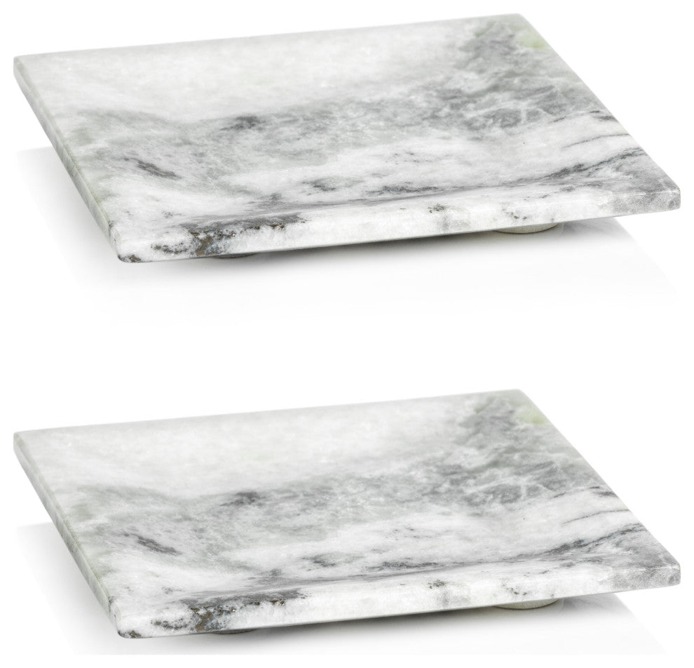Pordenone Marble Trays, Set of 2, 6"x6"