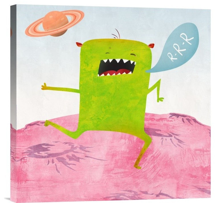 "Alien Friend Number 1" Stretched Canvas Giclee by Skip Teller, 18"x18"