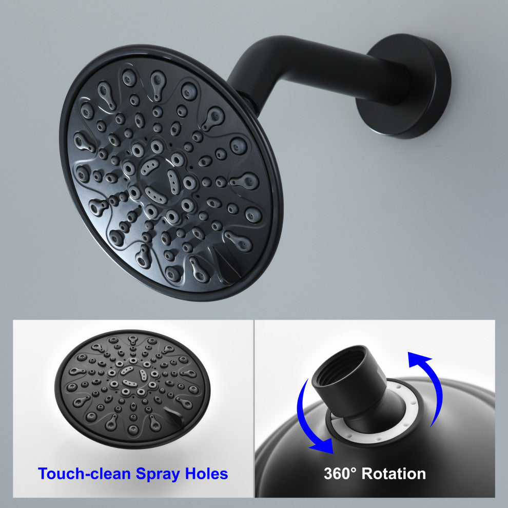 Shower Set, 6" Rainshower Head With Valve