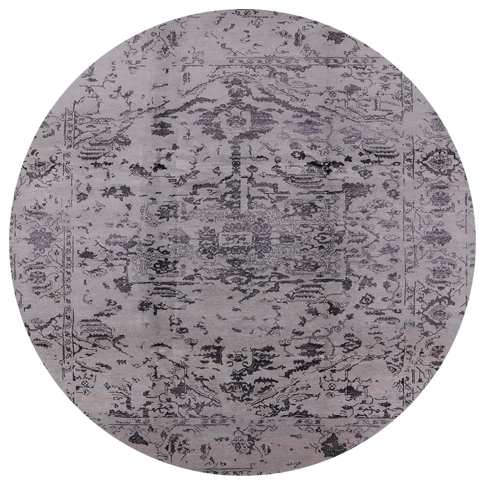 Ahgly Company Indoor Round Mid-Century Modern Area Rugs, 6' Round