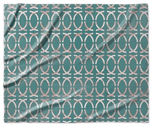 "Semi-Circles" Sherpa Blanket 60"x50"