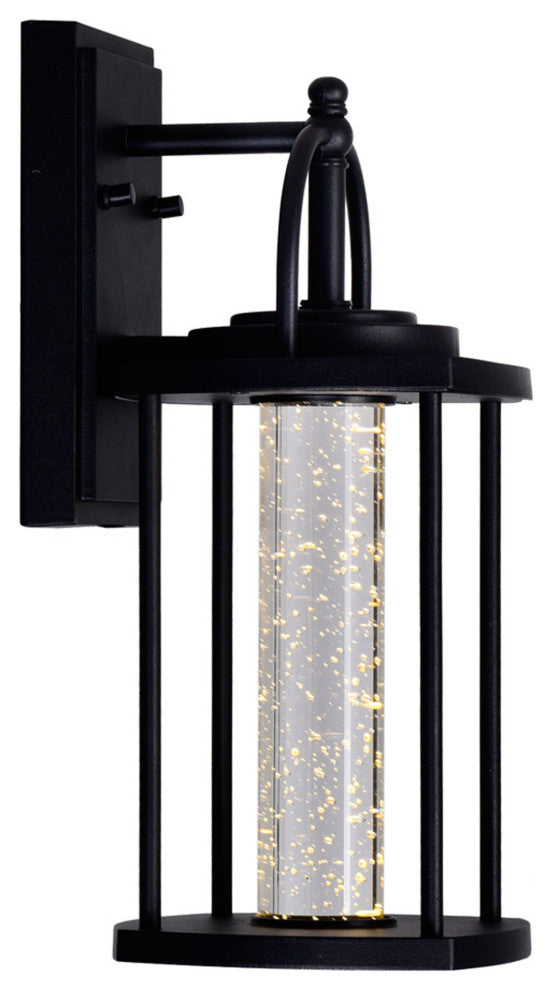 Greenwood LED Outdoor Black Wall Lantern