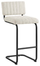 Parity Boucle Counter Stools, Set of 2, Black Ivory