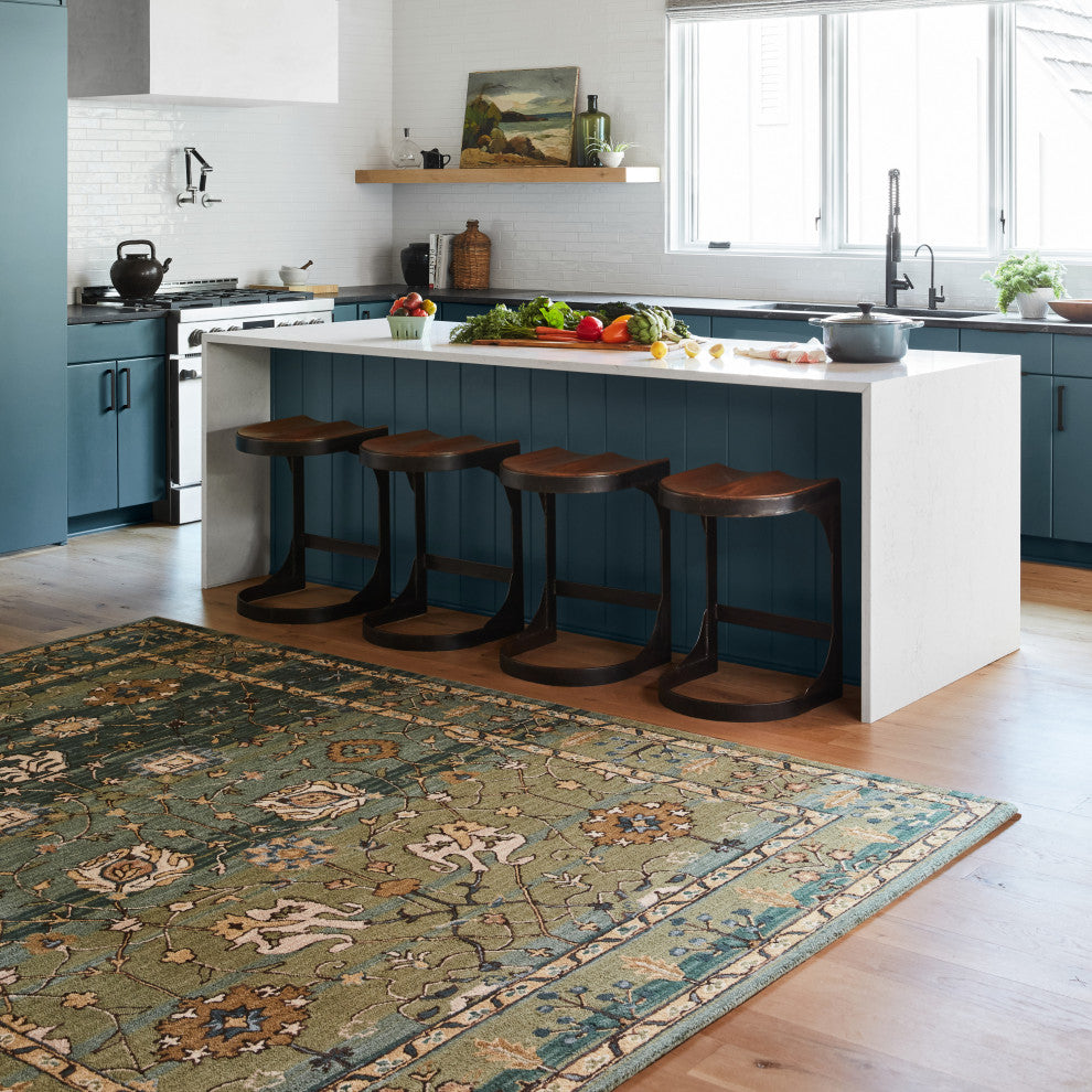 Vibe by Jaipur Living Ahava Handmade Oriental Green Rug, 5'x8'