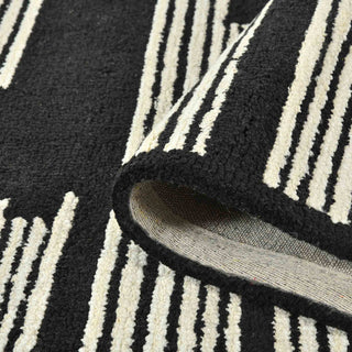 Chicago Umika Area Rug, Ebony, 5' x 8', Geometric