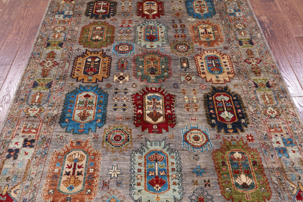 Fine Turkmen Ersari Hand Knotted Rug 5' 8" X 8' 2" - Q12472