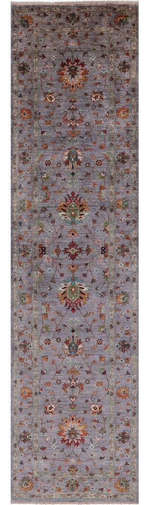 2' 8" X 9' 10" Handmade Persian Tabriz Wool Runner Rug - Q12583
