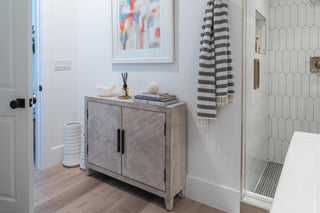 Side view of cabinet on white background