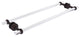 Pacific Beach 24" Twisted Back to Back Shower Door Towel Bar, Antique Bronze