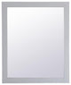 Elegant Decor Aqua 36" x 30" Wood Frame Bathroom Mirror in Gray