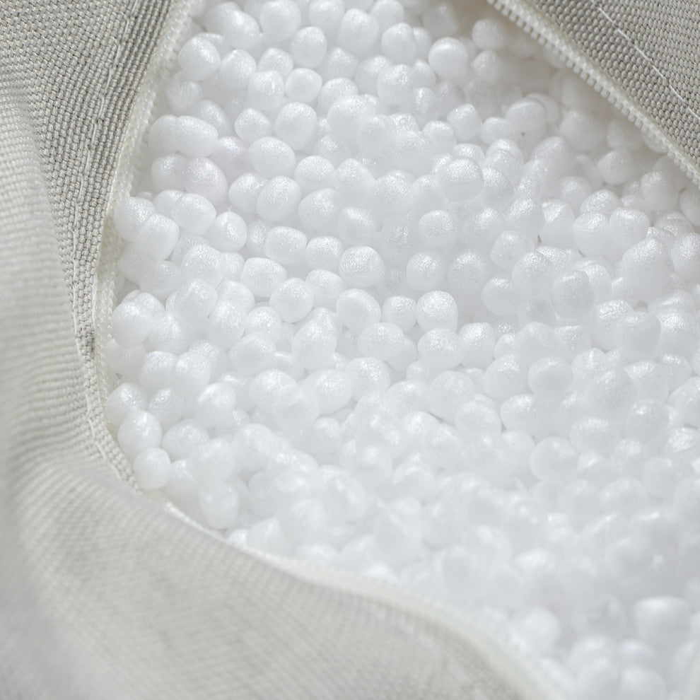 Pouf 23" Oversized Bean Bag Embroidery Cube Ottoman, Colorpop Multicolored