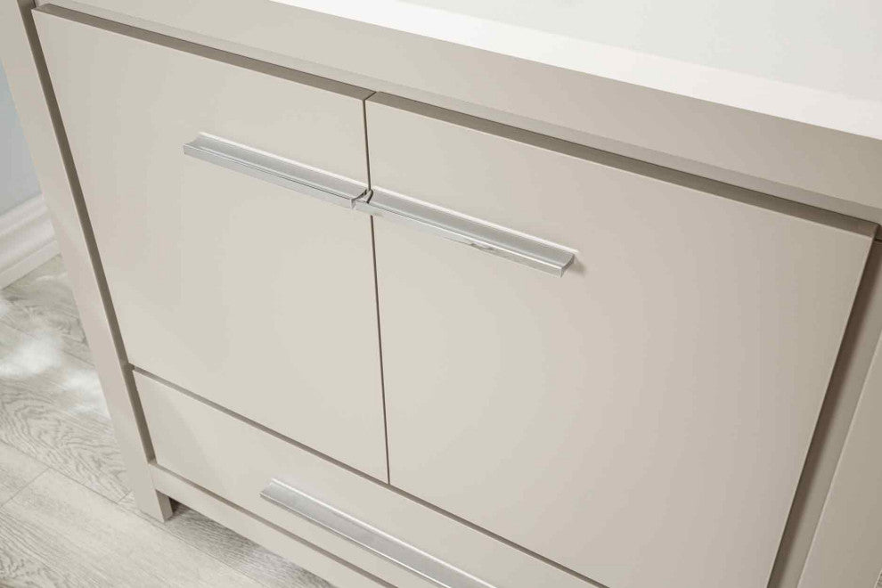 Mila Collection 36" Bathroom Vanity With Sink, Mirror, Countertop, Ash Gray