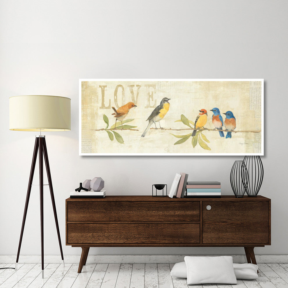 "Adoration of the Magpie Panel I" Digital Paper Print by Avery Tillmon, 77"x32"
