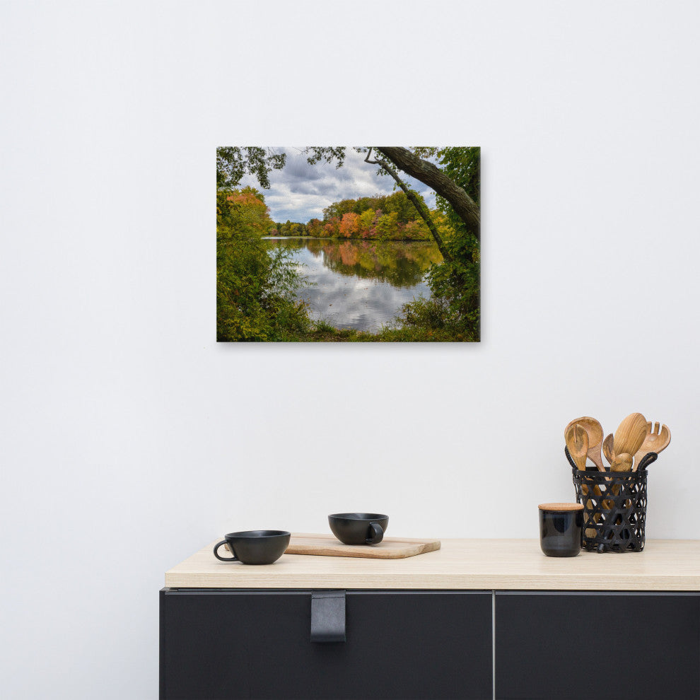 Lost in Autumn Color Landscape Photo Canvas Wall Art Print, 18" X 24"