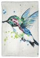 Green Hummingbird Kitchen Towel - Two Sets of Two (4 Total)