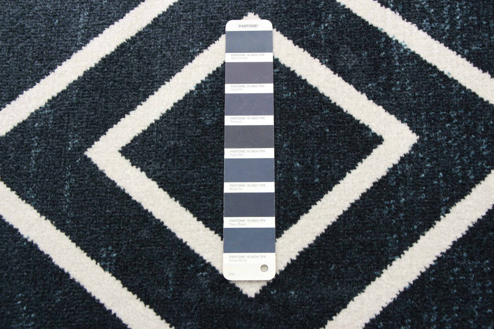 Aqua Kenza Area Rug, Blue, 6'x9'