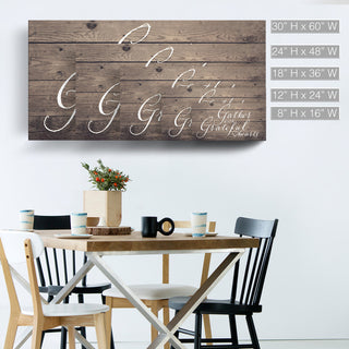 Grateful Hearts Wrapped Canvas Harvest Wall Art, 8"x16"