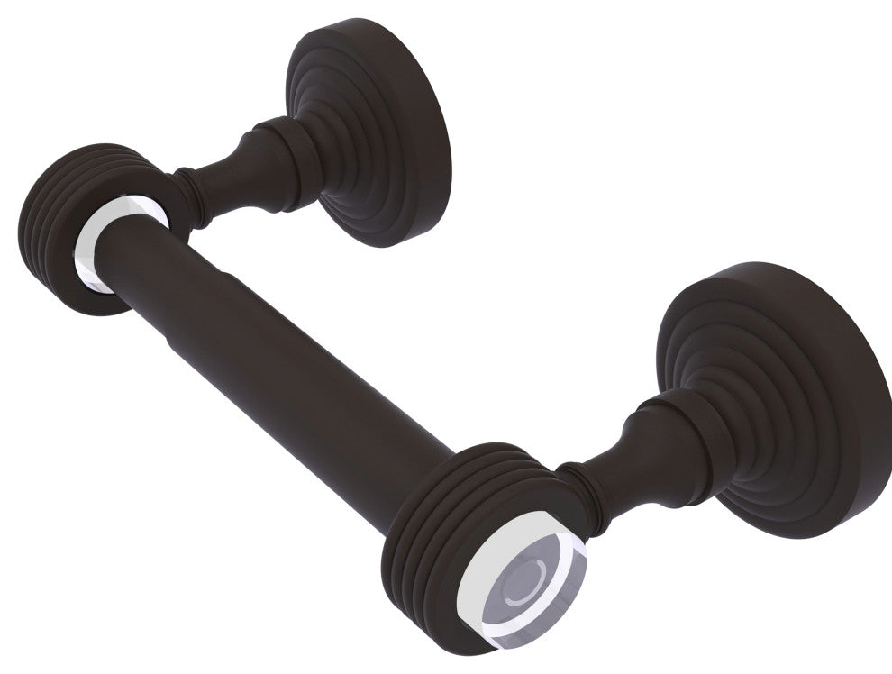 Pacific Grove 2-Post Toilet Paper Holder with Groovy Accents, Oil Rubbed Bronze