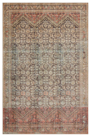 Printed Loren LQ-17 Charcoal/Multi Area Rug, 2'3"x3'9"