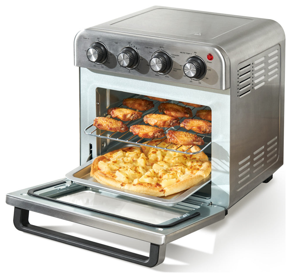 VEVOR Air Fryer Toaster Oven 1700W Stainless Steel Convection Oven, 18 L 7-in-1