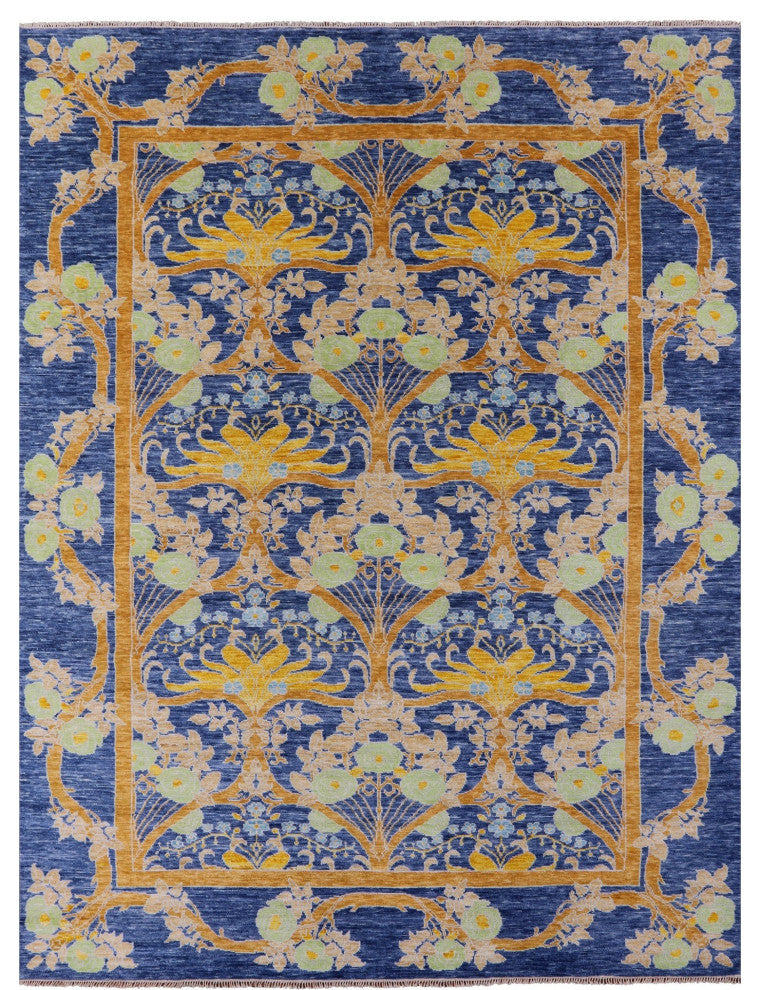 William Morris Hand Knotted Wool Rug 10' 0" X 13' 9" - Q13449