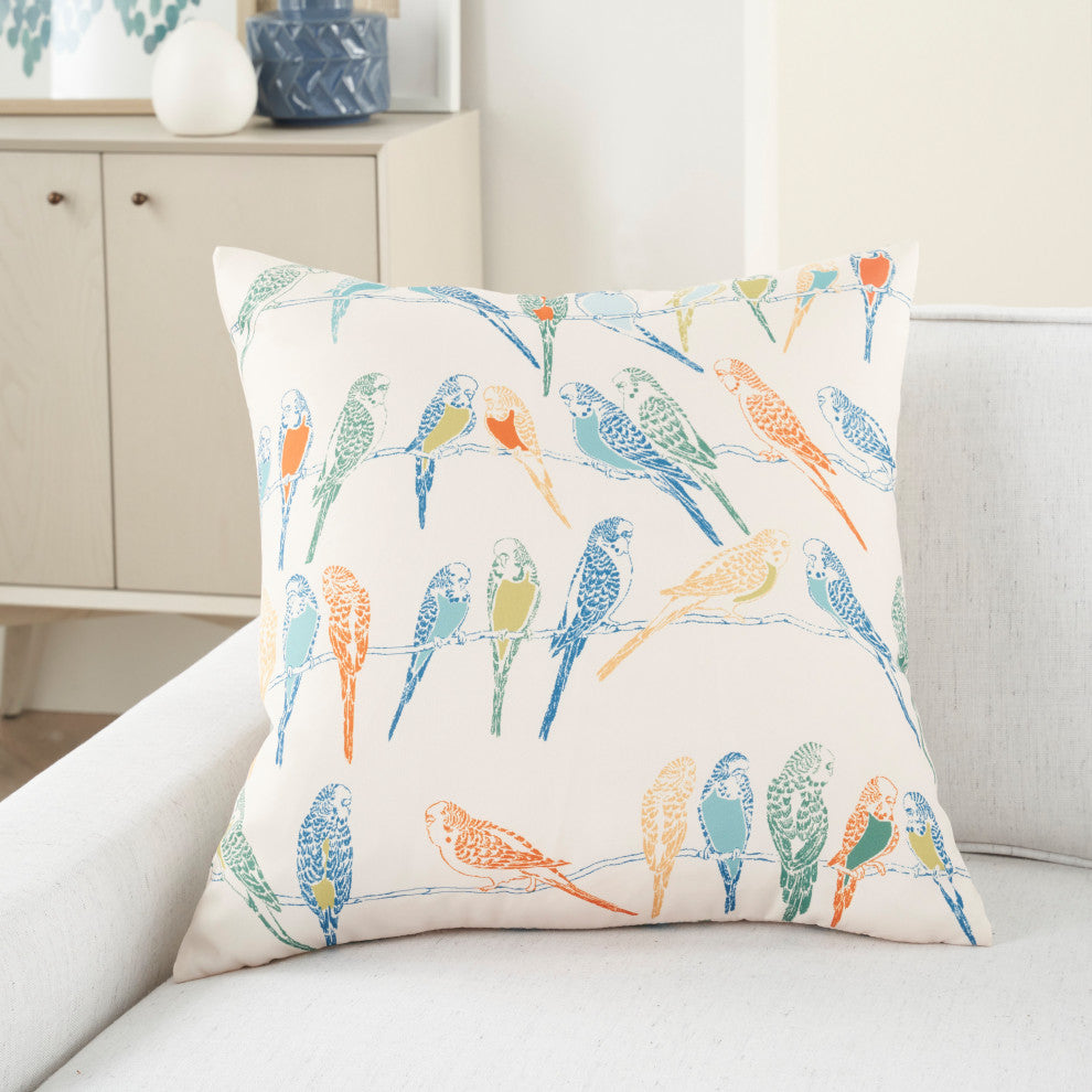 Nourison Home 20"x20" Waverly Waverly Pillows Retweet Multicolor Throw Pillows