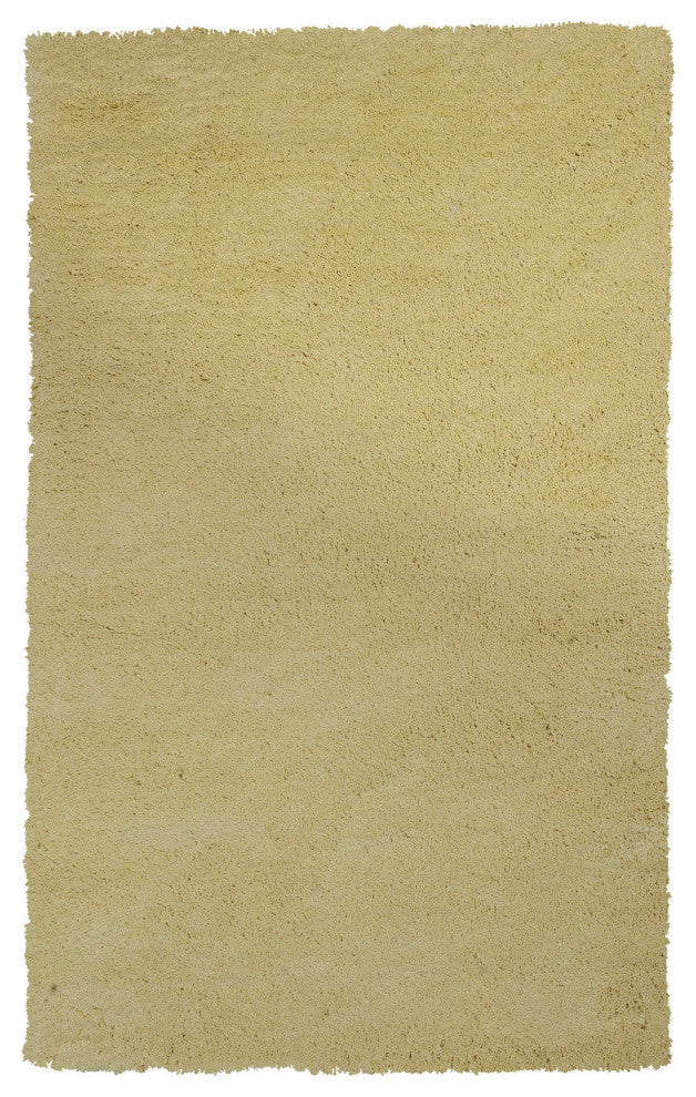 HomeRoots 8' x 11' Solid Color Canary Yellow Shag Area Rug
