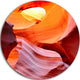 Inside Upper Antelope Canyon, Landscape Photo Round Metal Wall Art, 23"