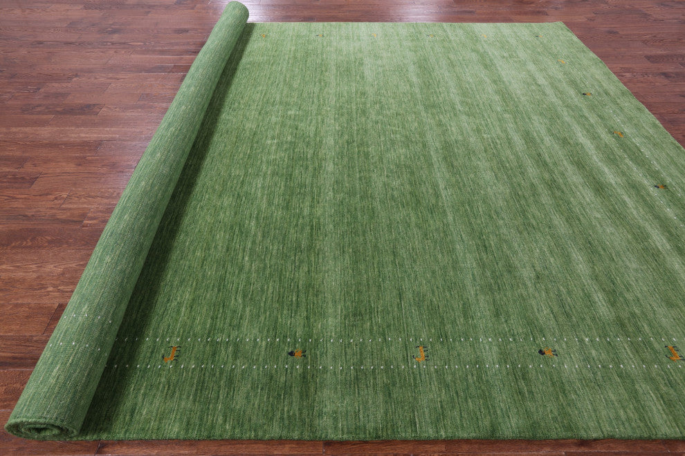 Persian Gabbeh Hand-Knotted Wool Rug 10' 0" X 14' 0" - Q15088