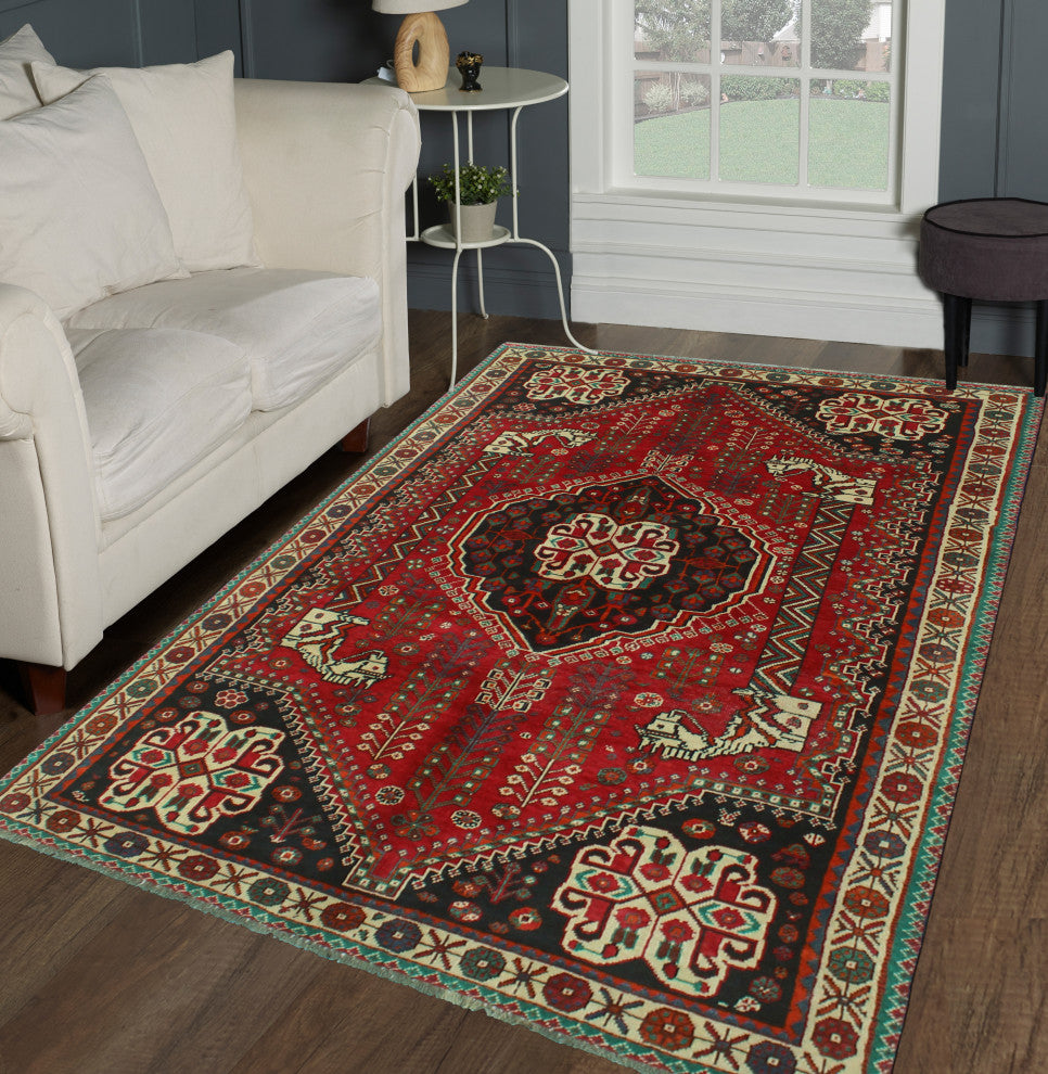 Fine Vintage Distressed Muriel Red Runner