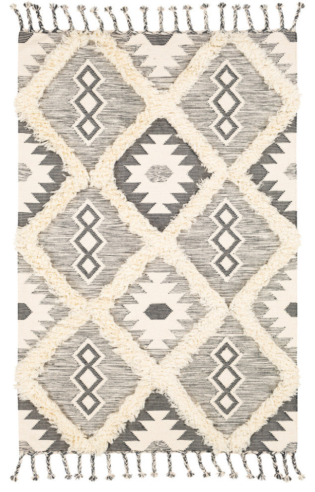 Surya Apache APA-2304 Bohemian Area Rug, Charcoal, 5' X 7'6" Rectangle