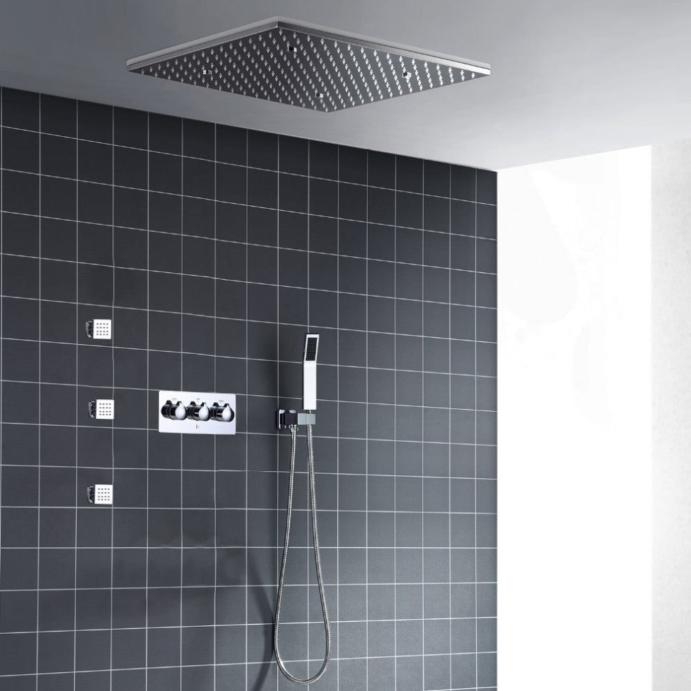 Fontana Lima 20 Inch LED Chrome Shower Set