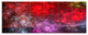 Red Purple Symphony of Gems, Abstract Canvas Art Print, 70"x28", 6 Panels