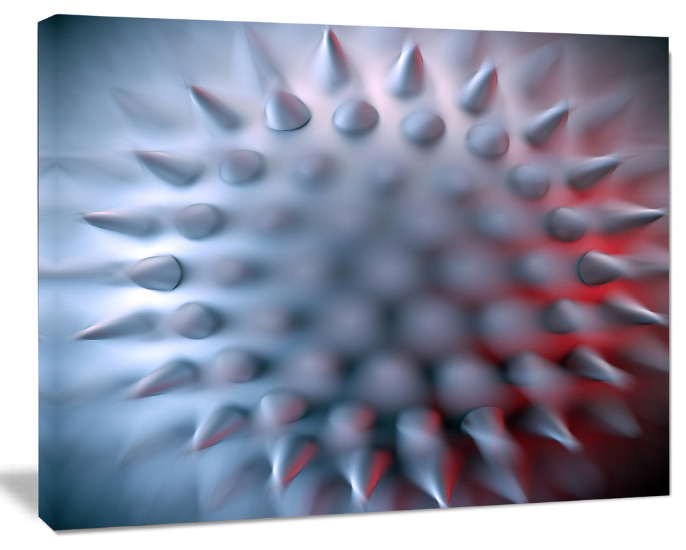 Macro Prickly Texture Design, Abstract Canvas Wall Art, 20"x12"